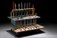 Placeholder: A gray xylophone designed in Javanese shadow puppets painted by Stuart Davis