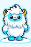 Placeholder: fantasy cartoon style illustration: small little cute yeti creature.