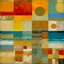 Placeholder: beach sunset, by Squeak Carnwath, abstract geometric art