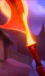 Placeholder: full fire sword with background