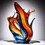 Placeholder: An abstract glass liquid sculpture