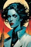 Placeholder: create an ethereal, otherworldly vampire time traveler , in the comic book art style of Mike Mignola, Bill Sienkiewicz, and Jean Giraud Moebius, with highly detailed feminine facial features , finely inked , dramatic natural lighting