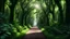 Placeholder: Create beautiful Intricate lush real Forest Alley one point perspective symmetry real shot, Aim for hyper-detailed 8K resolution