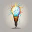 Placeholder: light bulb line drawing funny colors lightning