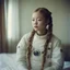Placeholder: Old autochrome of devon aoki , astronaut, braids, ,,in a bedroom,