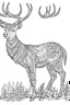 Placeholder: coloring book image of a deer