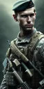 Placeholder: Ultradetailed of full body portrait of handsome man in action, gorgeous eyes, well composed, highly detailed- cinematic lighting, american soldiers in uniform