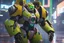 Placeholder: orisa in 8k anime cgi artstyle, overwatch them, neon effect, close picture, rain, apocalypse, intricate details, highly detailed, high details, detailed portrait, masterpiece,ultra detailed, ultra quality