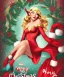 Placeholder: woman elve. Christmas scene. poster. marvel comic. low-key