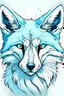 Placeholder: Potrait of ice blue color fox head