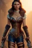 Placeholder: milf, warrior steampunk, leather corset, daylight, higly-detailed, soft light atmosphere，8k, artgerm, derek zabrocki, greg rutkowski, hdr，light effect，