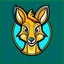 Placeholder: Kangaroo Mascot Logo in the style of 1997 pop culture, Fancy, Professional, Hotel Logo.