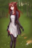 Placeholder: Kitsune Vampire girl with farmer clothes