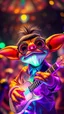 Placeholder: a psychedelic charming muppet show Mr Bean gremlin rock star with space laser transparent prismatic synth the style of Escher, bokeh like f/0.8, tilt-shift lens 8k, high detail, smooth render, down-light, unreal engine, prize winning