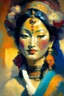 Placeholder: Tibetan goddess impressionist style