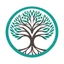 Placeholder: centered, logo with centered tree of life being held inside up turned hands, vector, paper cut out