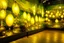 Placeholder: A yellow plateau with glittering lightbulbs painted by Édouard Manet