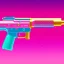 Placeholder: pink gun with glitter