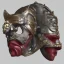 Placeholder: japanese style warrior mask 3D blender colorfull