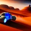 Placeholder: volumetric desert environment, Ralph McQuarrie style painting, hovercraft, highly detailed