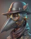 Placeholder: Best quality, masterpiece, ultra high definition,Futuristic, cyberpunk, Plague doctor mask, Comic style