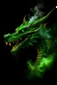 Placeholder: medieval fantasy, iconography of a green dragon breathing acid