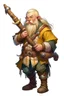 Placeholder: teenage handsome blonde nomadic mountain dwarf with musical flute dnd