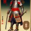 Placeholder: Ukiyo-e Style , Male Samuri in armour, full body