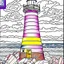 Placeholder: coloring book image of a lighthouse