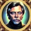 Placeholder: actor mark hamill, waist up portrait, intricate, oil on canvas, masterpiece, expert, insanely detailed, 4k resolution, retroanime style, circular reflective eyes, cinematic smooth, intricate detail , soft smooth lighting, soft pastel colors, painted Renaissance style