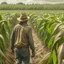 Placeholder: Farmer in a corn field