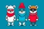 Placeholder: cool fun winter winter wear random design party animal theme simple 3 colours design