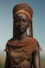 Placeholder: african portrait, warrior costume, village, meditation, woods, galaxy sky, 8k quality