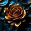 Placeholder: Create dark gold rose blue background