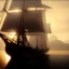 Placeholder: photo of a ultra realistic sailing ship, dramatic light, pale sunrise, cinematic lighting, battered, low angle, trending on artstation, 4k, hyper realistic, focused, extreme details, unreal engine 5, cinematic, masterpiece, art by studio ghibli, intricate artwork by john william turner