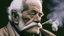 Placeholder: Old man smoking