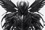 Placeholder: Symbiote Cyber Machine crow in 8k nier automata drawing style, black wings, close picture, apocalypse, intricate details, highly detailed, high details, detailed portrait, masterpiece,ultra detailed, ultra quality