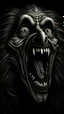 Placeholder: The wolf man Howling in giger style