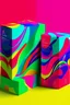 Placeholder: abstract colors on the packaging design template