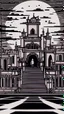 Placeholder: One day in front of a terrifying night palace, 2D, simple