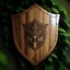 Placeholder: The Last Of Us Fireflies logo but as a Knight wooden shield