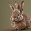 Placeholder: hyper realistic brown rabbit in sam yuang style