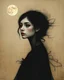 Placeholder: Artists Richard Burlet and Tran Nguyen…the girl from nowhere…otherworldly ethereal beauty… Shadow-Soul Black…Wanderer Ink…Dusk-Drifter Grey…Solitary Figure Umber… Modifiers: Zdzisław Beksiński Picasso naive art Henri Matisse Alex Grey Andy Warhol Paul Klee Wassily Kandinsky Otto Dix Paul Cezanne Ernst Ludwig Kirchner Tim Burton graffiti Johannes Vermeer Francis Bacon Max Ernst Pino Daeni Jasper Johns Egon Schiele Mondrian Georgia O'Keeffe M.C. Escher Yuko Shimizu Joan Miró Louis Wain Victo Ngai