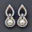 Placeholder: drop diamond and pearl earrings, art noveau, filigree, floral, breathtaking, highly ornate, delicate, intricate, photorealistic, high fashion, fine jewellery, luxury, designer