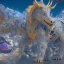 Placeholder: A portrait of a crystalline beast, mythical,fantasy , magnificent, majestic, highly intricate, Realistic photography, incredibly detailed, ultra high resolution, 8k, complex 3d render, cinema 4d