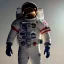 Placeholder: an astronaut in moon, full body, highly detailed, kente, black puffer jacket, 3d render