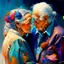 Placeholder: Sweet Beautiful older couple Modifiers: oil on canvas beautiful imperial colors crisp quality colourful ashley wood megan duncanson Daniel Gerhartz