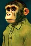 Placeholder: Portrait of a monkey by Van Gogh