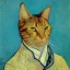 Placeholder: Portrait d'un chat par Van Gogh