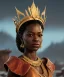 Placeholder: a fancy portrait of a snow african Queen by Greg Rutkowski, Sung Choi, Mitchell Mohrhauser, Maciej Kuciara, Johnson Ting, Maxim Verehin, Peter Konig, kente, 8k photorealistic, cinematic lighting, HD, high details, dramatic, atmosphereric, trending on artstation